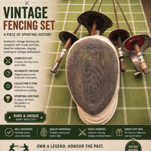 Antique-Style Fencing Set – Mask and Foils – Sporting Memorabilia