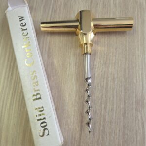 Boxed Solid Brass Corkscrew – Classic Wine Opener