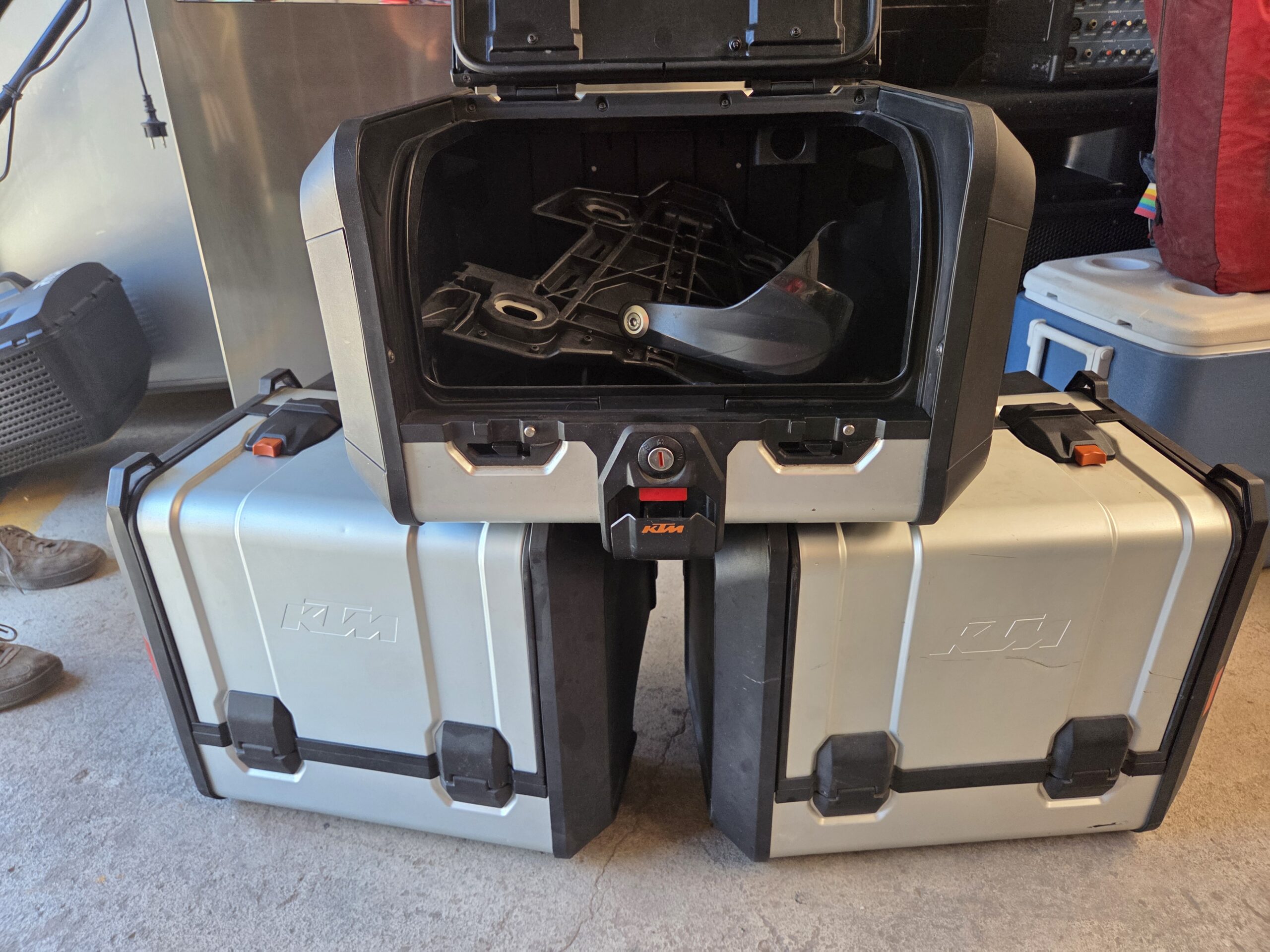 Genuine KTM Aluminium Pannier & Top Box Set (3-Piece Luggage System)