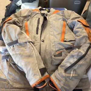 MACNA Premium Motorcycle Touring Jacket – Waterproof (Raintex) – Grey/Orange Protective Gear