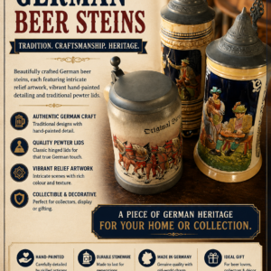 German Beer Steins - Great for the Bar Deco