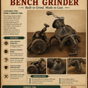 Hand-Cranked Bench Grinder / Sharpener