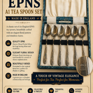 Vintage English EPNS A1 Tea Spoon Set – Boxed – Made in England