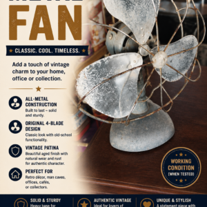 Vintage Metal Desk Fan