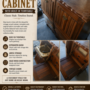 Vintage S.G.C. English Valve Radiogram with Garrard RC80M Record Changer – Original Cabinet – Turntable Operational