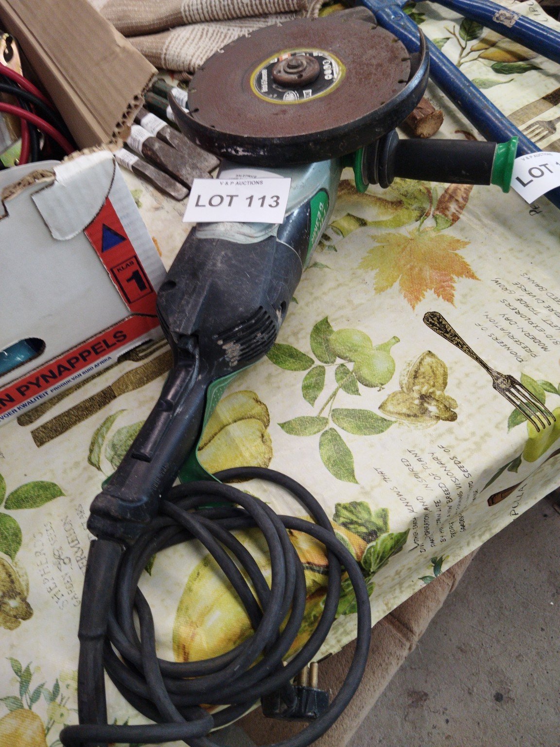 Hitachi 230mm Heavy-Duty Electric Angle Grinder with Cutting Disc