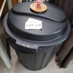 Large Heavy-Duty Plastic Dustbin with Lid (Approx. 85–100L)