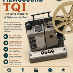 Vintage Bell & Howell Filmosound TQI 16mm Sound Film Projector with Take-Up Reel