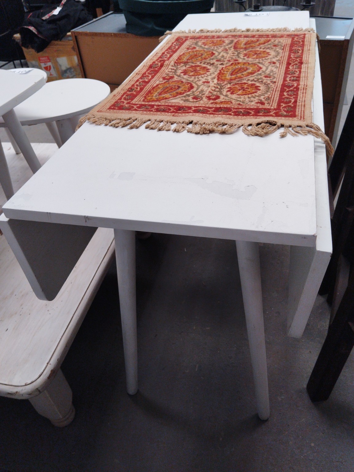 Contemporary White Folding Table