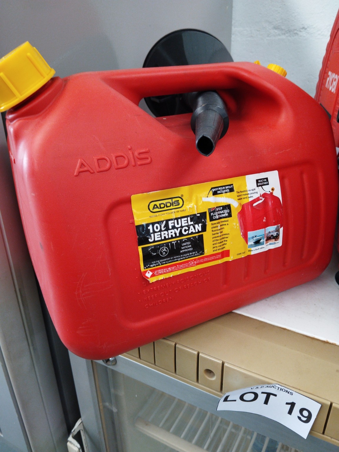 ADDIS 10L FUEL JERRY CAN WITH POURING SPOUT