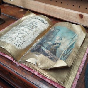 Decorative Resin Open Bible Book Ornament – "Our Daily Bread" Display Sculpture