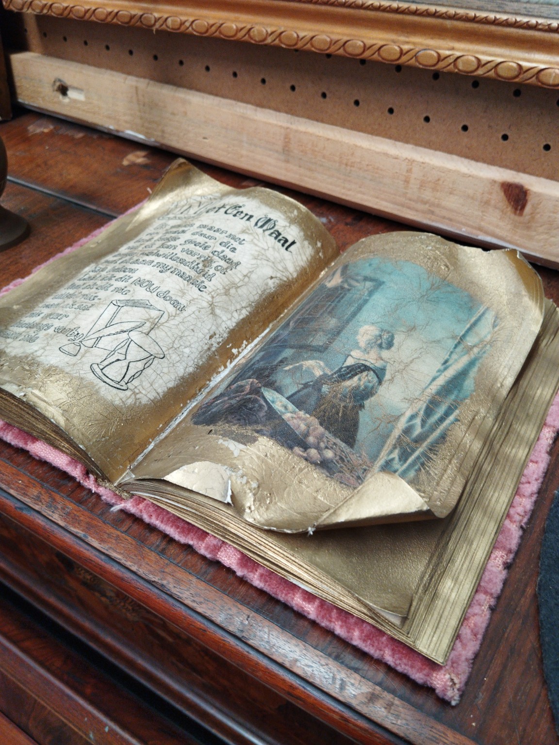 Decorative Resin Open Bible Book Ornament – "Our Daily Bread" Display Sculpture