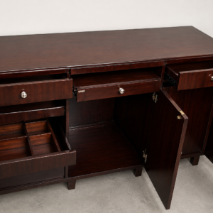 Solid Wood Mahogany Sideboard / Buffet Cabinet with 3 Drawers & 3 Cupboards
