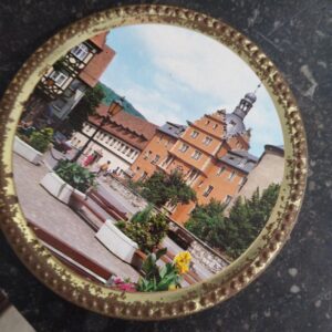 Vintage Frankonia Schokotaler Chocolate Tin – German Souvenir Collectible