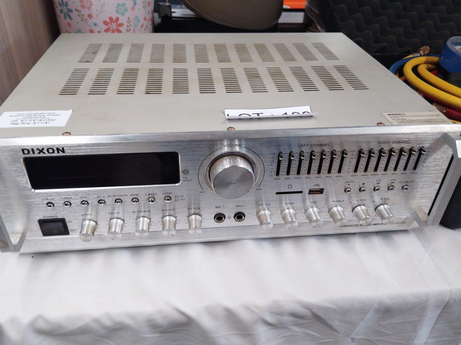 Dixon KA2150USB Professional Integrated Stereo Amplifier with Bluetooth, USB & Dual Graphic Equalizer
